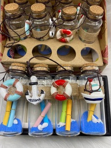 Mini-coquillages <span class=keywords><strong>avec</strong></span> message, <span class=keywords><strong>sable</strong></span> et verre, petite bouteille en verre nautique, décorations <span class=keywords><strong>de</strong></span> plage, souvenir d'été, cadeau artisanal - Product Image 2