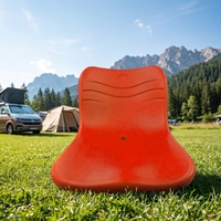 Banc de stade en plastique à dossier haut creux pour gradins, sièges de terrasse extérieure pour terrains de sport et entraînements - Capacité 500 kg