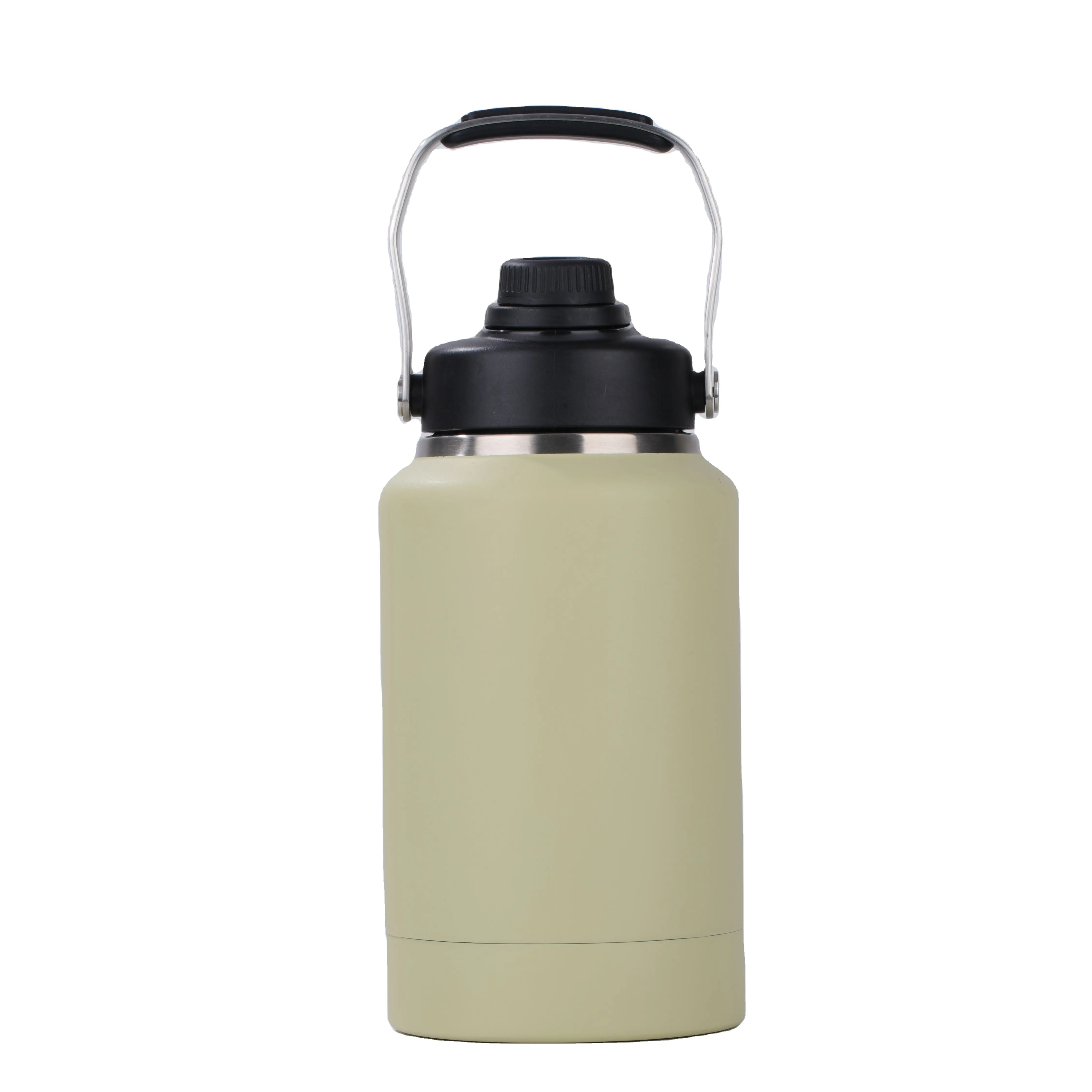 64oz Huge Capacity Stainless Steel Vacuum Insulated Water Bottle with Handle Storage Bowl Bottom Snacks Camping Picnic