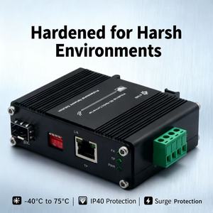 迷你工业级 SFP+ 光纤收发器 10G/5G/2.5G/1G/100M 铜转光纤 10GBASE-X - Product Image 2