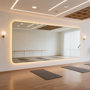 <span class=keywords><strong>Espejo</strong></span> de Gimnasio <span class=keywords><strong>Grande</strong></span> con LED, <span class=keywords><strong>Espejo</strong></span> Luminoso para <span class=keywords><strong>Pared</strong></span> Completa, Disponible para Estudios de Yoga y Danza - Product Image 4