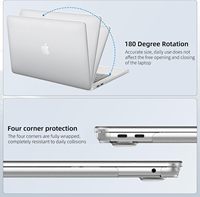 Housse de protection rigide en plastique transparent mat givré pour ordinateur portable pour MacBook Air Pro 13 13.6 14 14.2 15 15.3 16 16.2 pouces M1 M2 M3 M4