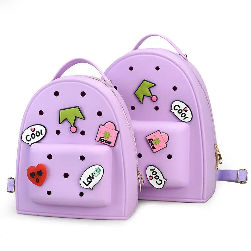 Waterproof Washable Easy Clean Summer Beach Mini Purses Child Silicone Jelly Eva School Bags Girls Rubber Kids Backpack For Kids