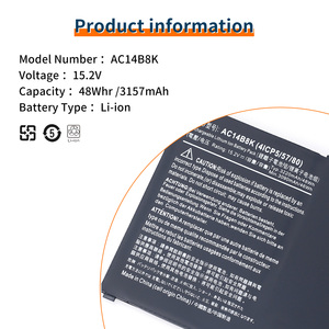 แบตเตอรี่ AC14B8K สำหรับ <span class=keywords><strong>ACER</strong></span> <span class=keywords><strong>Predator</strong></span> <span class=keywords><strong>Helios</strong></span> <span class=keywords><strong>300</strong></span> N17C1 PH315-52 PH315-51 <span class=keywords><strong>G3</strong></span>-572 <span class=keywords><strong>G3</strong></span>-571 N18Q13ไนโตร5 AN515 AN515-53 AN515-54 - Product Image 6