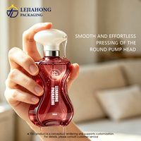 Nouveau concept de flacon pulvérisateur cosmétique, forme cintrée unique, flacon de parfum en PET, impression couleur personnalisée pour tonique de soin de la peau
