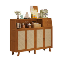 Meuble de rangement autoportant en bambou pour cuisine, buffet, armoire, organisateur