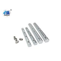 Carril de guía lineal perforado personalizado de 180 grados y 180 temperaturas, Conector de esquina de grados, LED de aleación de aluminio recubierto de polvo