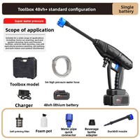 Pistolet de lavage de voiture haute pression 22 bars en ABS, nettoyeur de voiture électrique domestique, buse d'arrosage, nettoyeur de voiture à batterie au lithium