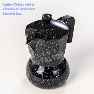 <span class=keywords><strong>Cafetera</strong></span> <span class=keywords><strong>Italiana</strong></span> Moka Negra Premium, <span class=keywords><strong>Cafetera</strong></span> Moka Portátil para Camping de 1/3/6/9/12/14 Tazas con Logotipo Personalizado - Product Image 4