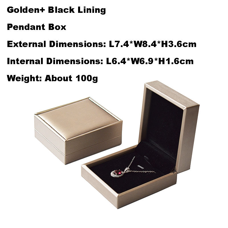 Or + Noir Doublure Pendentif Boîte