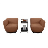 Fauteuil de salon moderne en cuir écologique