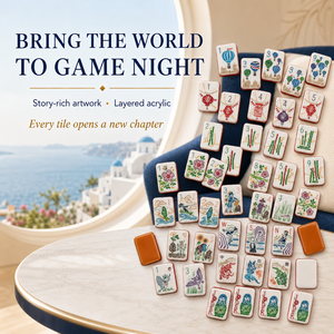Expédition sous 7 jours : Ensemble de Mahjong haut de gamme Walk With Me, 160 tuiles de Mahjong américaines de luxe avec gravure de précision en acrylique - Product Image 5