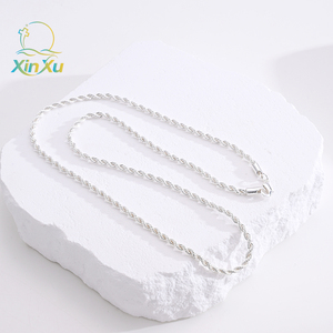 Collar de Cadena de Hierro Chapado en Oro de 14K de Primera Calidad, Cierre de Langosta en Tono Plateado, Joyería de Moda para Hombres y Mujeres, Uso Diario - Product Image 4