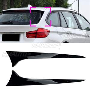 สปอยเลอร์ข้างกระจกหลัง 2 ชิ้น สำหรับ BMW ซีรีส์ 3 F31 Touring Wagon ปี 2012-2018 อะไหล่ตกแต่งภายนอกรถยนต์ สีดำเงา - Product Image 3