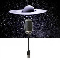 Projecteur USB Galaxie Étoilée avec projections de Saturne et de la Voie Lactée, LED DIY en ABS Écologique pour Décoration d'Ambiance Voiture & Chambre