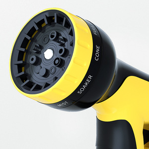 Pistola de agua de plástico de alta presión con 10 funciones y flujo ajustable para lavado de autos, riego de jardín y limpieza de pisos - Product Image 2