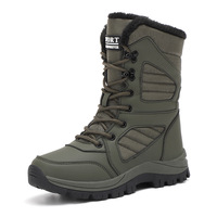 Bottes de neige montantes imperméables pour femme, chaudes et épaisses, pour la randonnée en extérieur, chaussures en coton, baskets