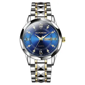 스위스 브랜드 방수 빛나는 새로운 남자의 매력 시계 합금 케이스 유리 다이얼 42mm 석영 시계 라이브 스트리밍 Dropshipping - Product Image 6