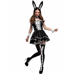 Black Bunny Girl Juego <span class=keywords><strong>de</strong></span> rol Cosplay Mujer Halloween Bunny Rabbit Animal Disfraces Carnaval Purim Parade Nightclub Bar Vestido <span class=keywords><strong>de</strong></span> fiesta - Product Image 3