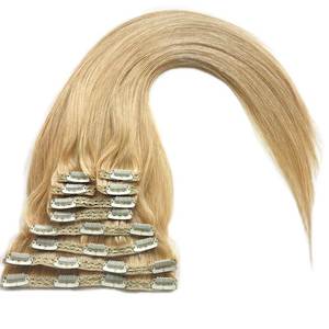 Extensions de cheveux à clipser Xuchang <span class=keywords><strong>Harmony</strong></span> 120g 22 pouces, double épaisseur, 100% cheveux humains lisses et soyeux, ondulés, teints, à extrémités épaisses - Product Image 5
