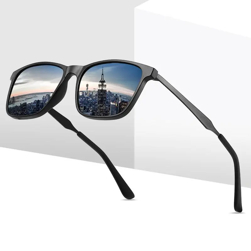 New Vogue Polarized Sunglasses TR90 Frame Metal Arm Men Sunglasses Night Vision Anti Glare Driving Glasses