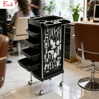 Chariots de salon de coiffure professionnels pour barbier, spa, soins du visage, salon de beauté, coiffure, multicolores (noir/blanc/vert/rouge) pour salon de beauté