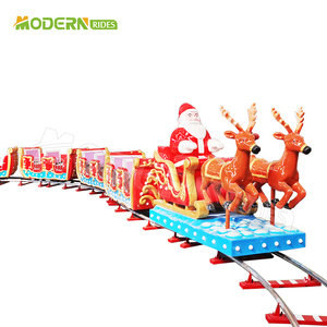 เครื่องเล่นรถไฟคริสต์มาสแบบรางเหล็กสำหรับเด็กในสวนสนุกและห้างสรรพสินค้า - Product Image 6