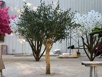 Arbres artificiels en fibre de verre et métal, faux oliviers noirs, grands, faits à la main, petites plantes artificielles avec base pour la décoration intérieure