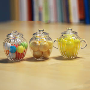 Pot de pique-nique en verre, accessoires pour <span class=keywords><strong>maison</strong></span> de poupée, Mini scène, bricolage, pièces - Product Image 6