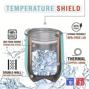 แก้วเก็บความร้อนสแตนเลสแบบกำหนดเอง ODM 12 ออนซ์ 350 มล. รูปทรงไข่ เป็นมิตรกับสิ่งแวดล้อม สำหรับทุกเพศ เหมาะสำหรับกาแฟและไวน์ ของขวัญทางธุรกิจ - Product Image 2