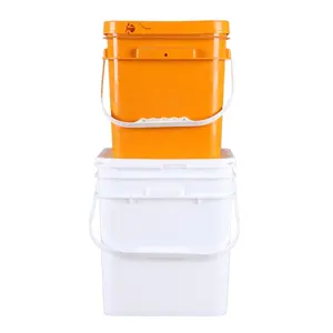 厂家批发定制食品包装10L方形塑料桶食品级带盖桶