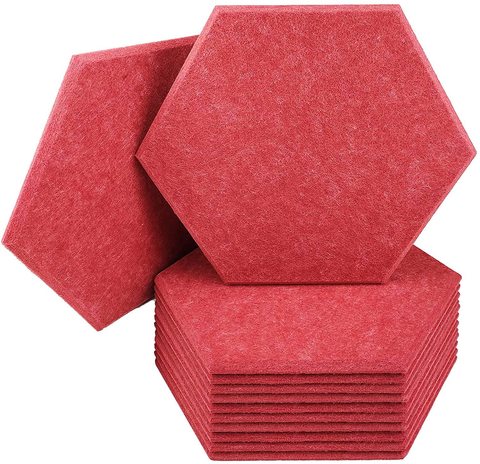 Modern 9mm Hexagon Polyester Acoustic Wall Panels PET Felt Sound Absorbing Panels for Hotel Noise Reduction 3D Model Design