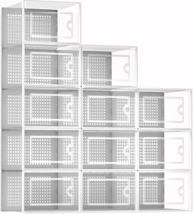 Meuble de rangement à chaussures robuste en acrylique transparent, anti-poussière, sur mesure, pour entrée, vente directe usine - Product Image 1