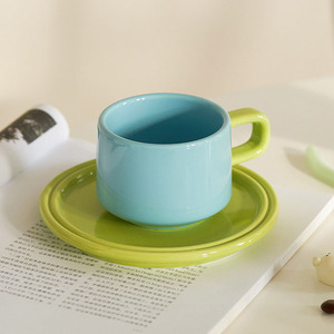 Low Stock Manufacturer's Price 6 Styles of Color Contrast <b>Arabic</b> Coffee Cup with Saucer Ceramic <b>Tea</b> Cups & Saucers - Product Image 4