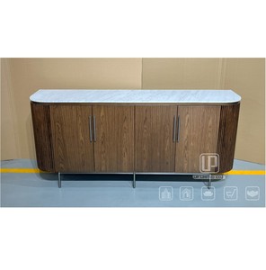 High <b>Storage</b> Capacity Villa Light Luxury Solid Wood Tv Cabinet Luxury Marble Countertop Italian Style Minimalist <b>Sideboard</b> - Product Image 1