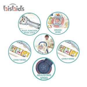 Meilleures ventes : Trotteur d'apprentissage pour bébé, pliable en plastique, avec volant musical portable et fonction poussette - Product Image 3