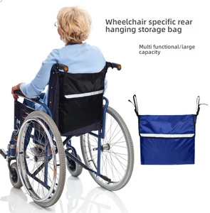 Bolsa trasera lavable impermeable para silla de ruedas, bolsa lateral de lujo para silla de ruedas, bolsa de almacenamiento de viaje para silla de ruedas - Product Image 4