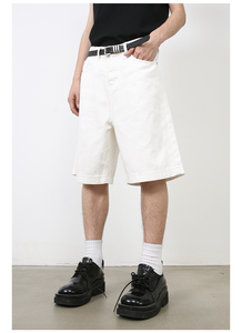 Shorts en jean vintage pour homme avec fermeture éclair et bouton, style rétro, coupe ample, demi-longueur, décontracté, mode outdoor, pour garçon - Product Image 4