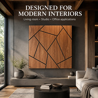 Panneaux acoustiques décoratifs en bois 3D au design élégant pour murs et plafonds - Panneau acoustique rainuré 3D absorbant le son