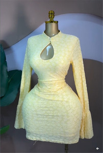 Abito <span class=keywords><strong>Mini</strong></span> Bodycon <span class=keywords><strong>da</strong></span> Donna con Scollo a O e Jacquard, Primavera-Autunno 2026, per Serate e Feste di Compleanno, Vestiti di Tendenza - Product Image 6