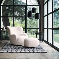 Fauteuil de relaxation nordique à dossier haut, chaise individuelle d'intérieur en tissu pour salon, négociation, design artistique moderne motif tigre