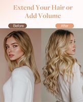 Extensions de cheveux invisibles à bandes adhésives, cheveux humains 60A blond platine, 20 pièces, 20 pouces, 50g, cheveux vierges Remy, sans couture