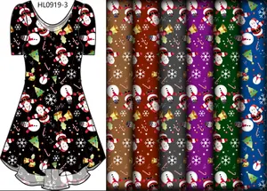 Henry Christmas Fabric accetta tessuti in poliestere di piccolo ordine Sweet Sugar Design vivace Girl Dress Fabrics For Garment