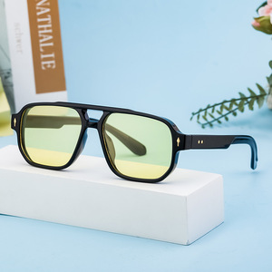 Nouvelles lunettes de soleil carrées pour hommes, verres PC UV400, monture noire, protection solaire pour la conduite en extérieur, style punk, lunettes de randonnée - Product Image 3
