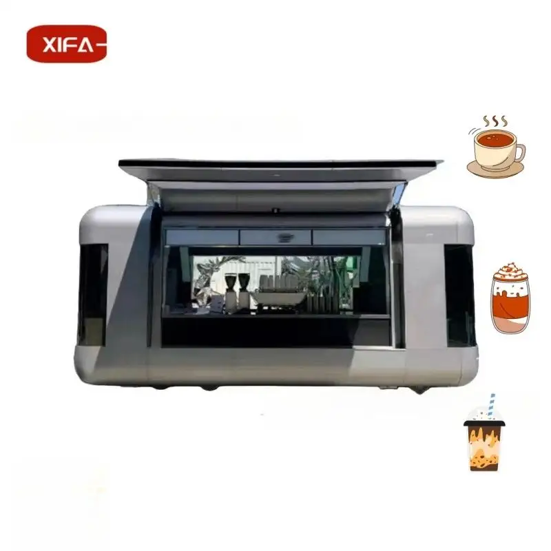 Bomba de reboque de comida para catering móvel Airsteam, equipamento de cozinha multifuncional para lanche, caixa modular para carro 500, ideal para venda