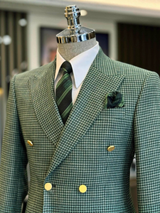 Trajes de Pantalón para <span class=keywords><strong>Hombre</strong></span> a Medida, Corte Entallado, Doble Botonadura, 100% Algodón, Estilo Americano/Británico, Esmoquin para Bodas, Novios, Negocios, Fiestas, Graduaciones - Product Image 2