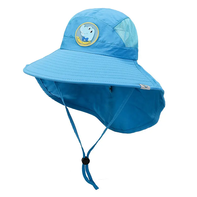 custom wide brim bucket sun bucket UV protection beach hats outdoor sport hiking fishing cap baby kids child toddler summer hat