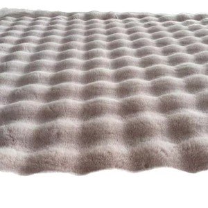 LongFine Tie-Dyed Cutting POMPOM Faux Jacket Fake Rabbit Auto Upholstery Long Pile Fur Fabric for Garment Home <strong>Textile</strong> Toys - Product Image 3