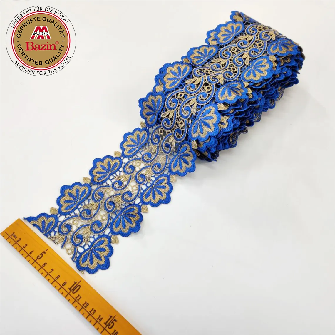 Dokaka Wholesale Price Embroidered Ribbon For Crafts For French Gambia Women Wedding Dresses Beaded Lace Applique Ribbon Laces