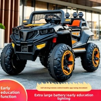 Excavatrice télécommandée tout-terrain rechargeable en plastique pour enfants, grande taille, quatre roues, deux places, avec amortisseurs, pour filles